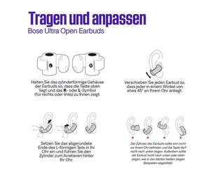 Ultra Open Earbuds van Bose in Zwart – productfoto 3 van 4