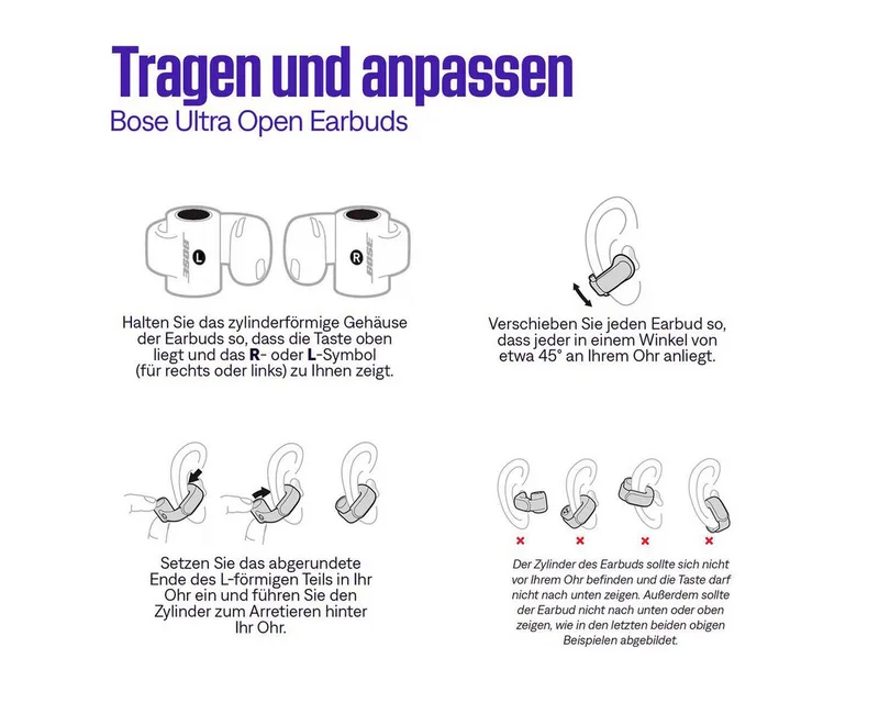 Ultra Open Earbuds van Bose in Zwart – productfoto 3 van 4