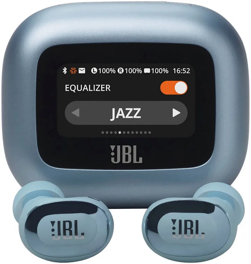 LIVE BUDS 3 wireless In-Ear-Kopfhörer (Adaptive Noise-Cancelling, Hi-Res, Multi-Point-Verbindung, A2DP Bluetooth, True Adaptive Noise Cancelling, IP55, Personi-Fi 3.0) by JBL in Blue – product photo