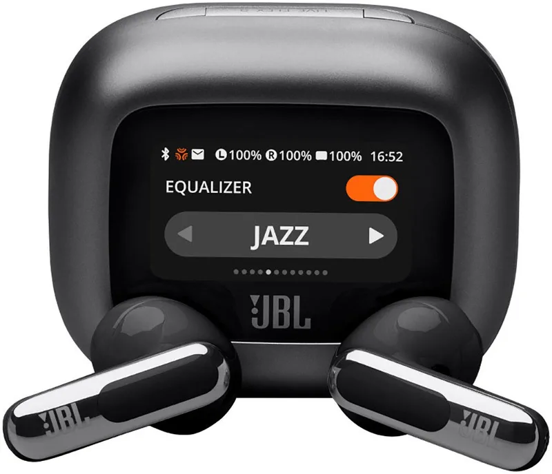 LIVE FLEX 3 wireless In-Ear-Kopfhörer (Adaptive Noise-Cancelling, Hi-Res, Multi-Point-Verbindung, A2DP Bluetooth, True Adaptive Noise Cancelling, IP54, Personi-Fi 3.0) by JBL in Black – product photo