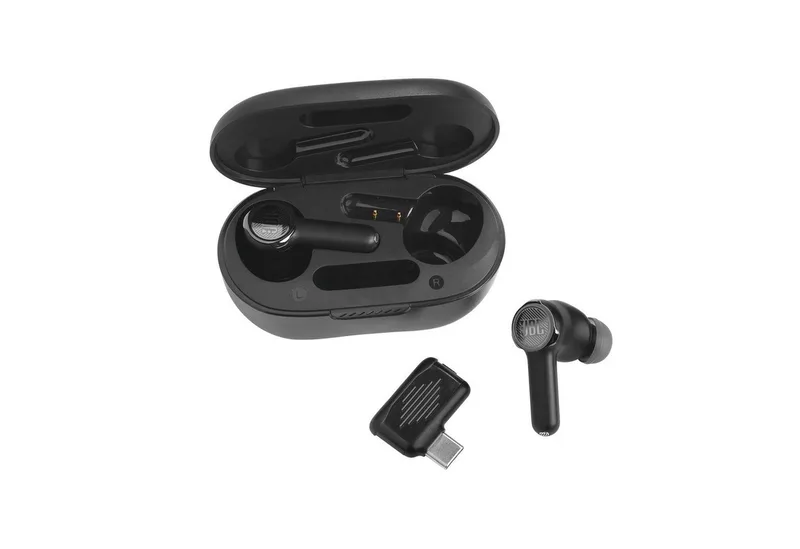 Quantum TWS Gaming-Headset (Freisprechfunktion, Hörunterstützung, Rauschunterdrückung, Google Assistant, Bluetooth) van JBL in Zwart – productfoto
