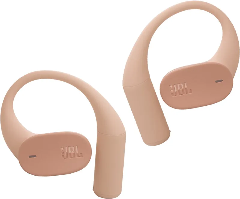 Sense Lite - Open ear Oordopjes - Oortjes Draadloos - Bluetooth - Sport Oordopjes - Sporten - Hardlopen - 32 uur - Spatwaterdicht - IP54 by JBL in Beige – product photo