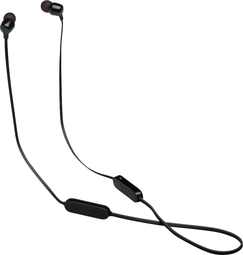 Tune 125BT - Bluetooth Oordopjes Draadloos - In-ear Oortjes met Kabel - 16 uur speeltijd - Magnetisch Design by JBL in Black – product photo