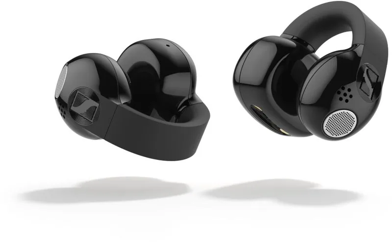 ACCENTUM Clip True Wireless Open Earbuds - Black by Sennheiser in Black – product photo