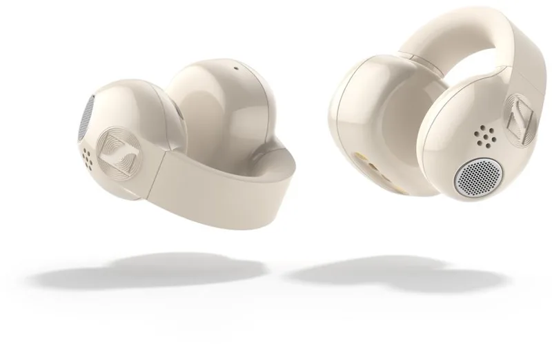 ACCENTUM Clip True Wireless Open Earbuds by Sennheiser in Cream – product photo