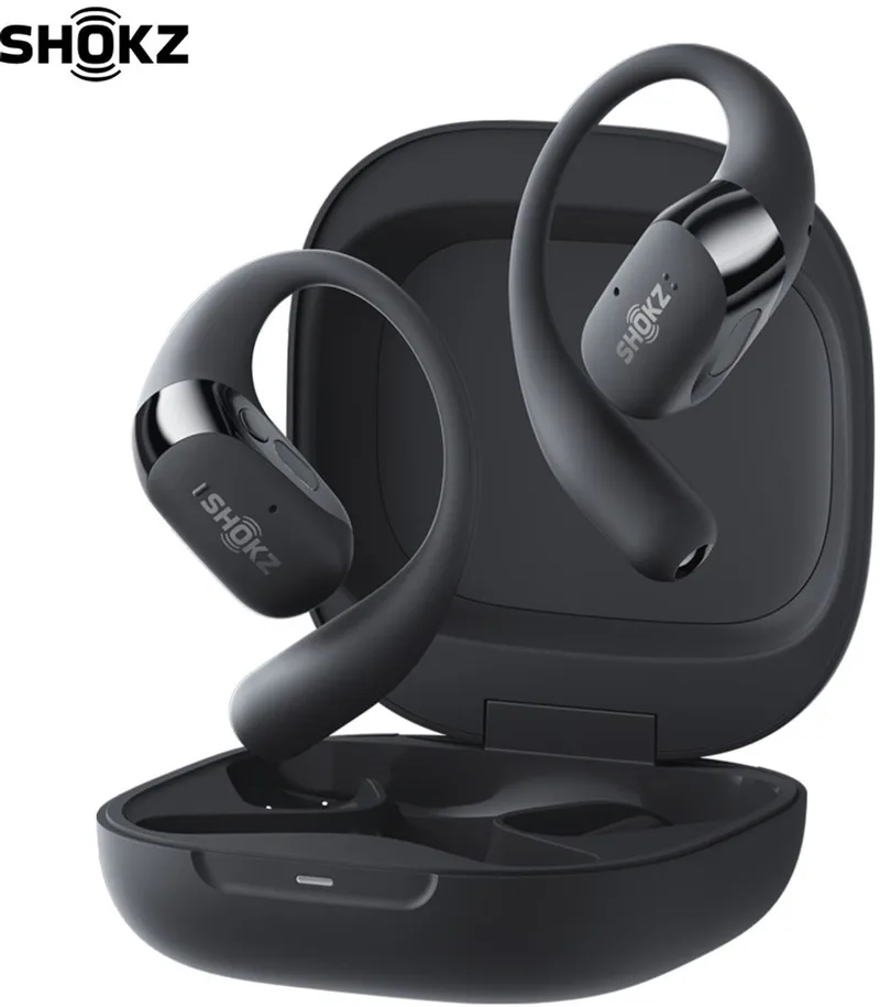 OpenFit 2+ Open-ear Sporthoofdtelefoon - Draadloze Bluetooth - Oordopjes - NFC by Shokz in Black – product photo