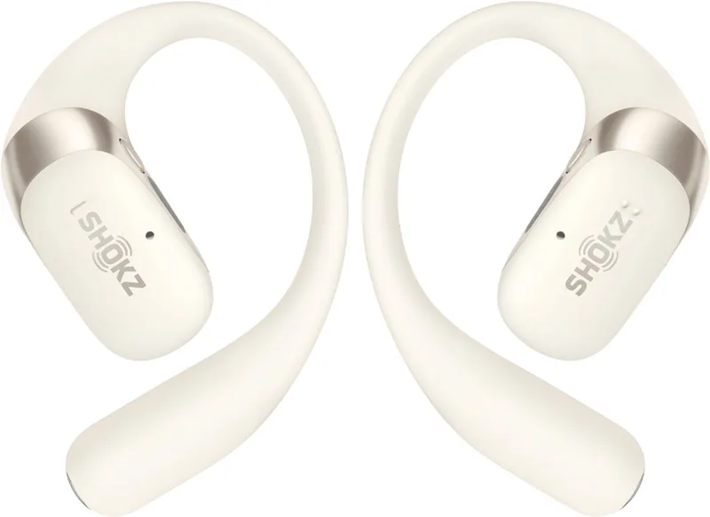 OpenFit 2 Open-ear Sporthoofdtelefoon – Draadloze Oordopjes by Shokz in Beige – product photo