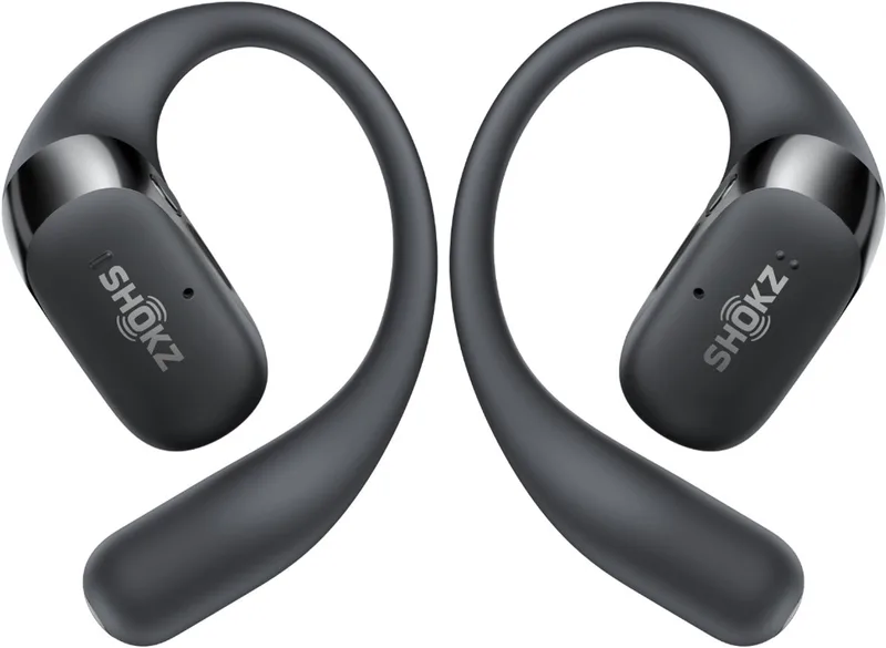 OpenFit 2 Open-ear Sporthoofdtelefoon – Draadloze Oordopjes van Shokz in Zwart – productfoto