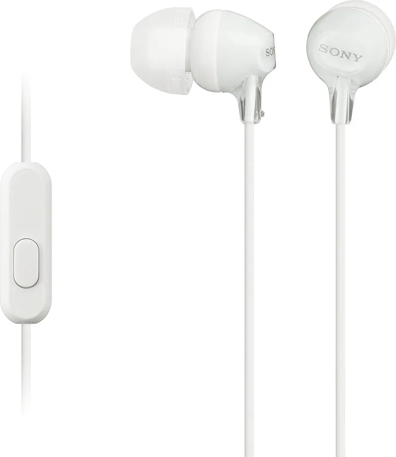 MDR-EX15APW - In-ear oordopjes met mic. van Sony in Wit – productfoto