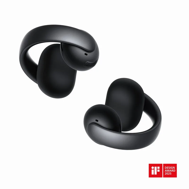 AeroClip by Anker - Oordopjes met open oor - Clip-on hoofdtelefoon - Adaptief comfort - Heldere gesprekken met 4 microfoons en AI - Stabiele pasvorm - 12mm drivers voor helder geluid - Open de Soundcore en Noir – photo produit