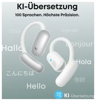 AeroFit 2 AI Assistant open-ear koptelefoon van Anker - Zit lekker zonder druk - 2x rijkere bas - Oordopjes met realtime vertaling - Hoge resolutie - 35 uur speeltijd - IP55 van Soundcore in Wit – productfoto 2 van 2
