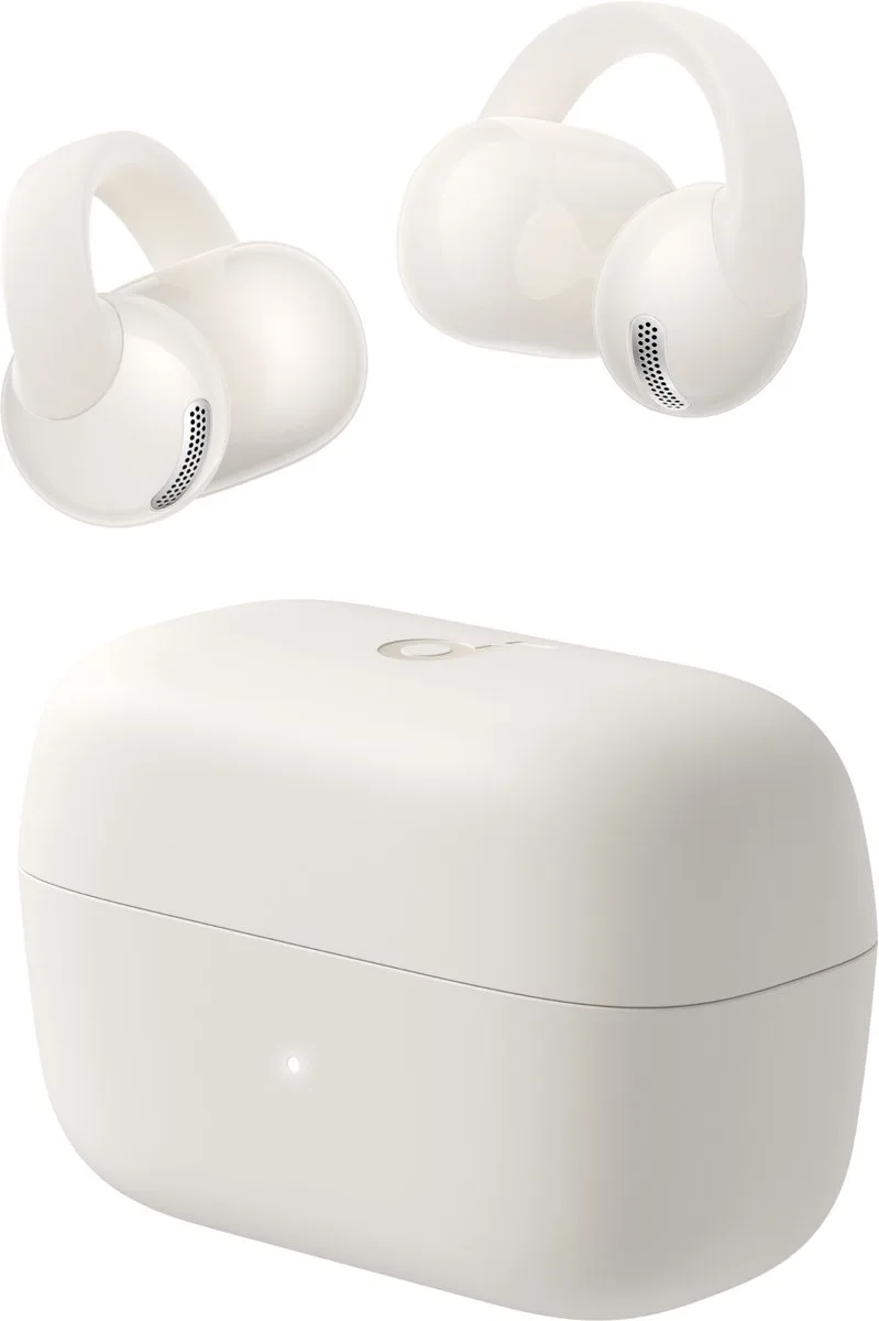 C50i - Open-Ear Oordopjes - Clip-On Earbuds - Comfortabel FlexiClip-design - 12mm Drivers - AI Heldere Oproepen - 28U Speeltijd - Secure Fit - Hi-Res - IP55 - Bluetooth 6.0 by Soundcore in White – product photo