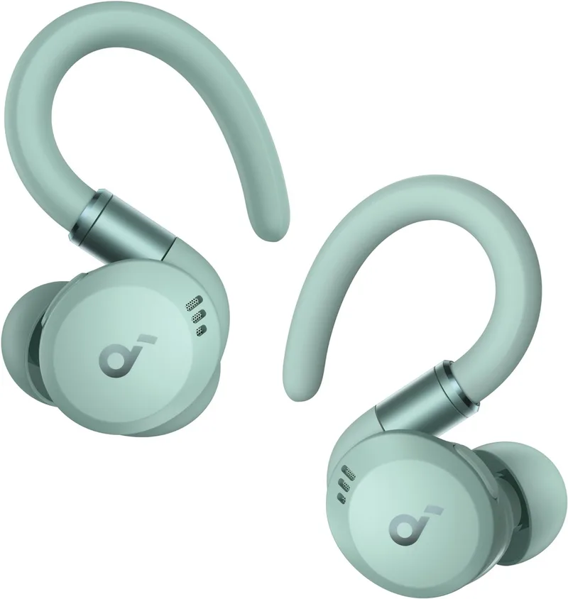 Sport X20 ANC - Draadloze Oordopjes met Oorhaken - Groen van Soundcore in Groen – productfoto