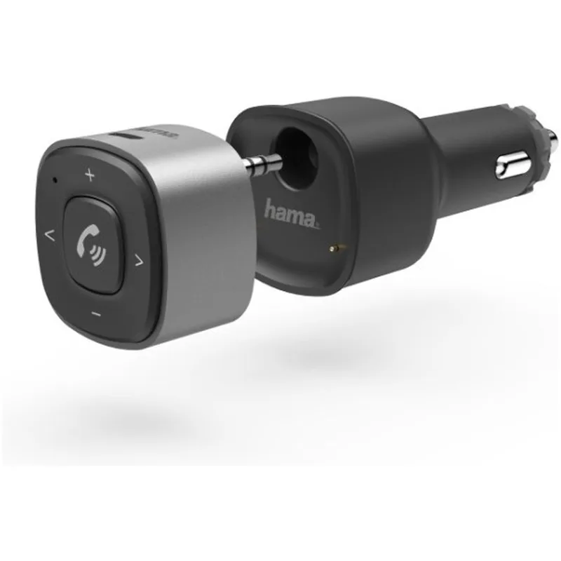 Bluetooth-receiver voor auto, met 3,5-mm-stekker en USB-oplader Kabel Zwart by Hama – product photo