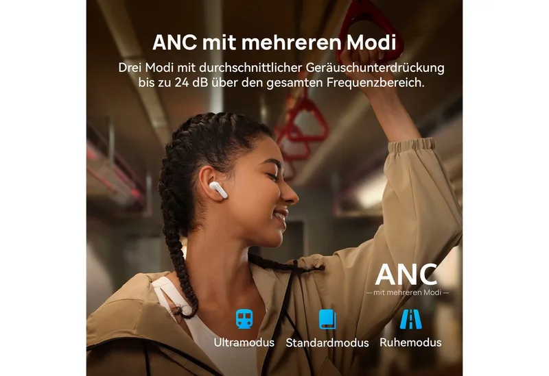 Bluetooth oordopjes Huawei FreeBuds SE 4 Headset | Multi Mode active noise Cancellation (ANC) | Tot 50 uur batterijduur | Ultralicht & comfortabel van Huawei in Zwart – productfoto 3 van 5