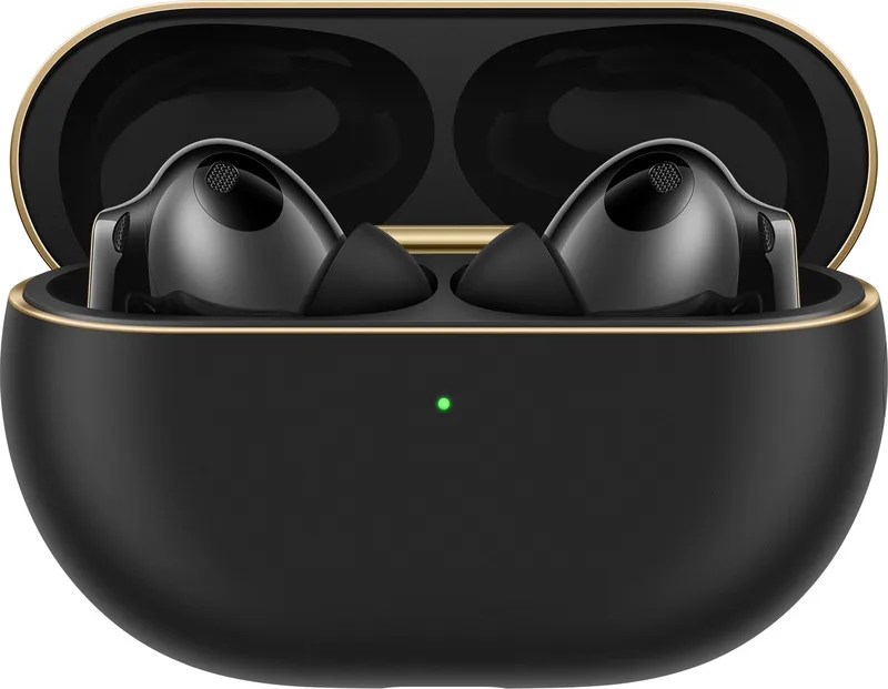 FreeBuds Pro 4 – Dual Driver True Sound – Stabiele & Heldere Gesprekken tot 100 dBi Omgevingsgeluid – Intelligent Dynamic ANC – 33 Uur Luisterplezier op één Volledige Oplading – Naadloze Schakeling tussen iOS & Android Apparaten van Huawei in Zwart – productfoto