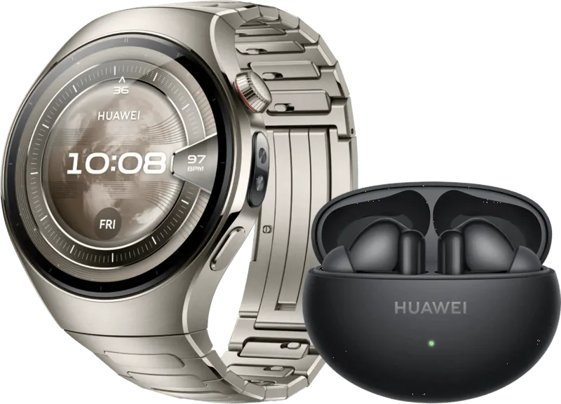 Watch 5 Silber 46 mm + Huawei FreeBuds 6i Schwarz by Huawei – product photo