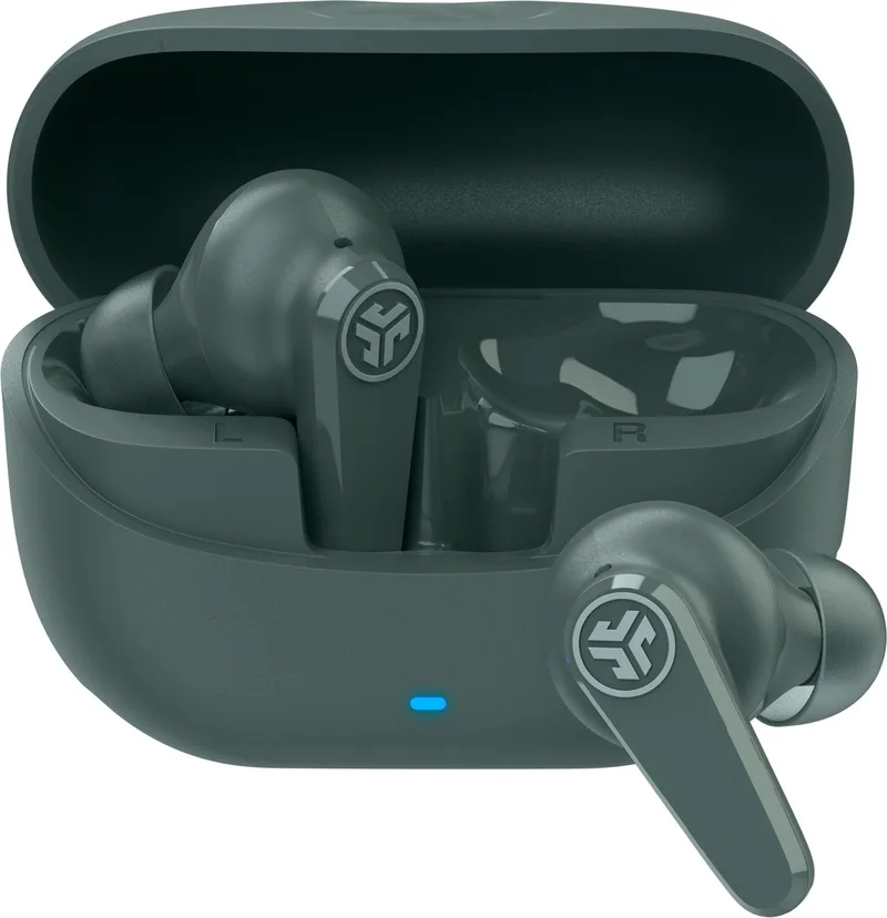 Go Pods ANC Draadloze Oordopjes Met Noise Cancelling - Oortjes Draadloos Bluetooth - 26 uur Batterijduur - Hybrid ANC - Equalizer EQ4 App - Multipoint - Fast Charging Case by JLab in Green – product photo