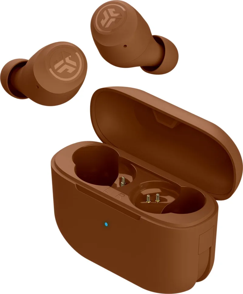 Go Pop Tones Draadloze Oordopjes - oortjes draadloos - 32 uur Speeltijd - EQ Geluidsinstellingen - Bluetooth 5.1 - Oplaadcase met ingebouwde Oplaadkabel – Pantone 1615 by JLab in Pantone 1615 – product photo