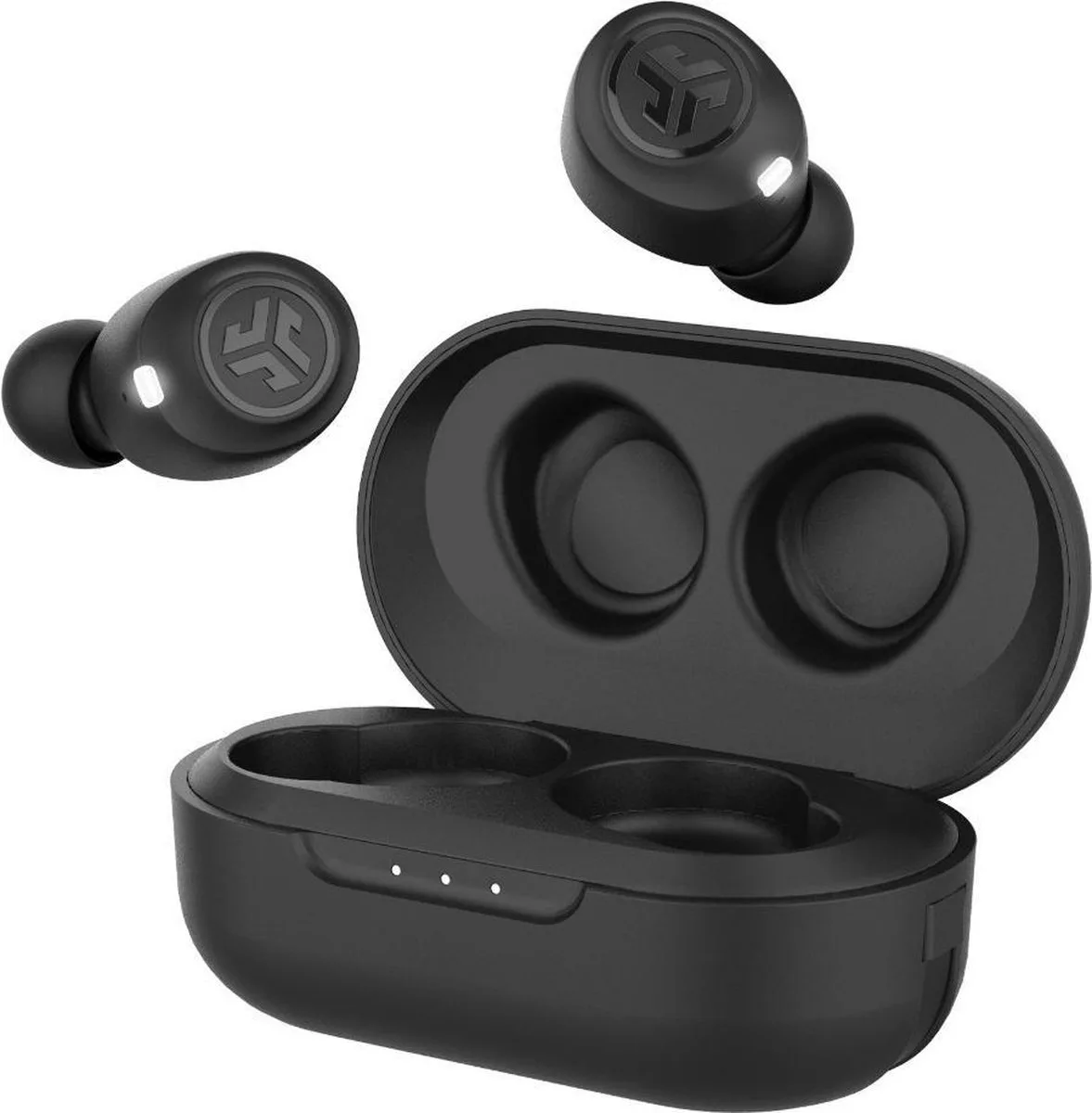 JBuds Air Volledig Draadloze Oordopjes met Bluetooth 5 - Draadloze Oordopjes - Bluetooth Oordopjes - Wireless Earbuds - Draadloze Oortjes - Oplaadcase van JLab in Zwart – productfoto
