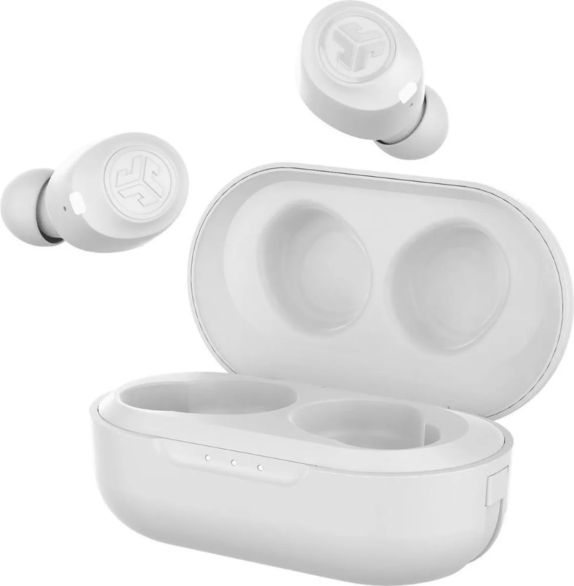 JBuds Air Volledig Draadloze Oortjes met Bluetooth 5 - Draadloze oordopjes - Bluetooth Oordopjes - Wireless Earbuds - Draadloze Oortjes -Oplaadcase by JLab in White – product photo
