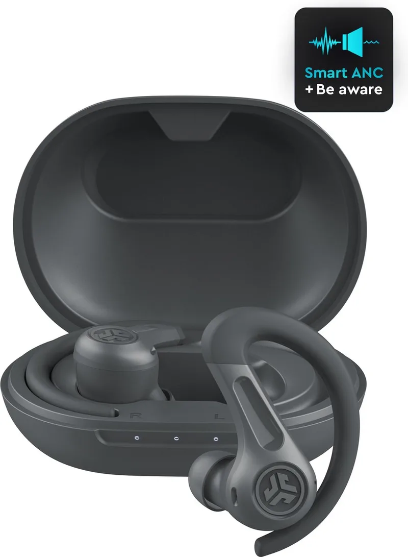JBuds Sport ANC 4 Draadloze oordopjes - Bluetooth Oortjes Draadloos - Hybrid Active Noise Cancelling - 60 uur Batterijduur - IP66 Waterbestendig - Aanpasbare EQ3 - Hardlopen by JLab in Black – product photo