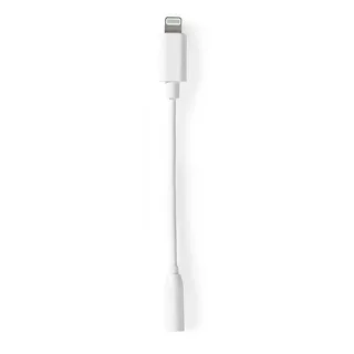 audio cable - Lightning / audio - 10 cm von Nedis in Weiß – Produktfoto 3 von 3