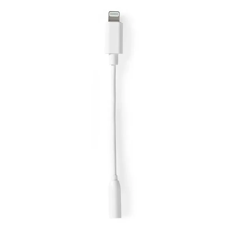 audio cable - Lightning / audio - 10 cm von Nedis in Weiß – Produktfoto 3 von 3