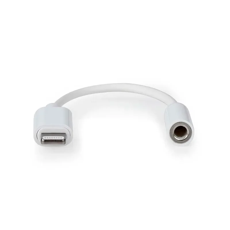 audio cable - Lightning / audio - 10 cm von Nedis in Weiß – Produktfoto 2 von 3