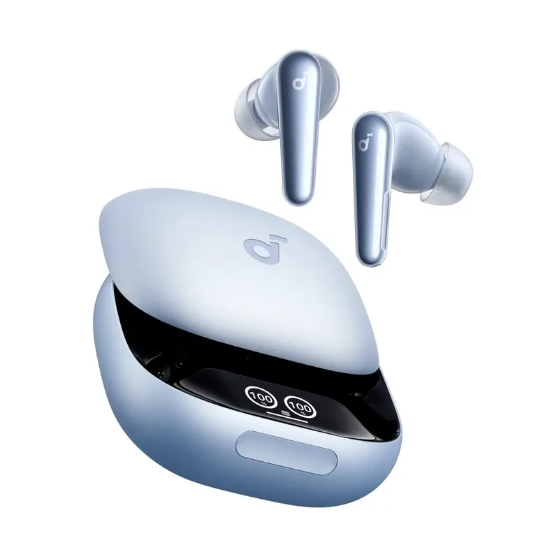 Liberty 4 Pro On Ear headset Bluetooth Ruisonderdrukking (microfoon) Touchbesturing de Soundcore en Bleu – photo produit