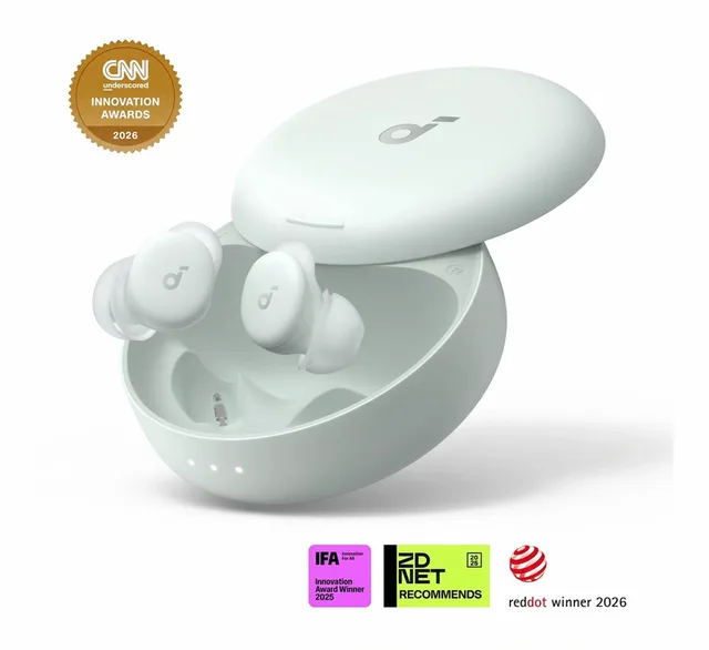 Sleep A30 Slaapkoptelefoon by Anker - AI Snurkdetectie - Oordopjes Slapen - Perfect voor Zijslapers - Noise Cancelling - 45U Batterij