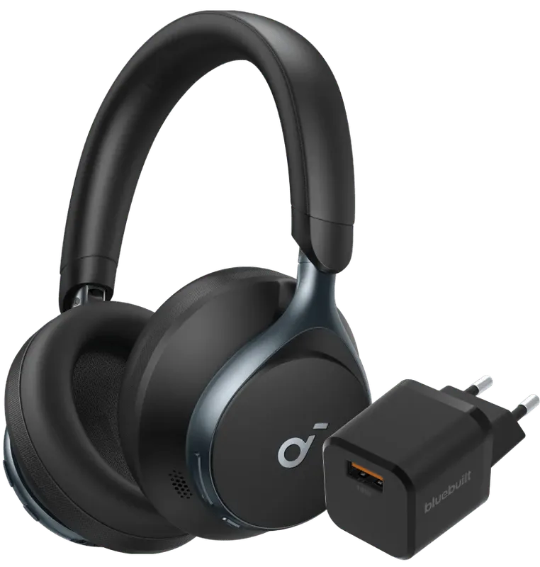 Space One Zwart + BlueBuilt Quick Charge Oplader met Usb A Poort 18W Zwart de Soundcore – photo produit
