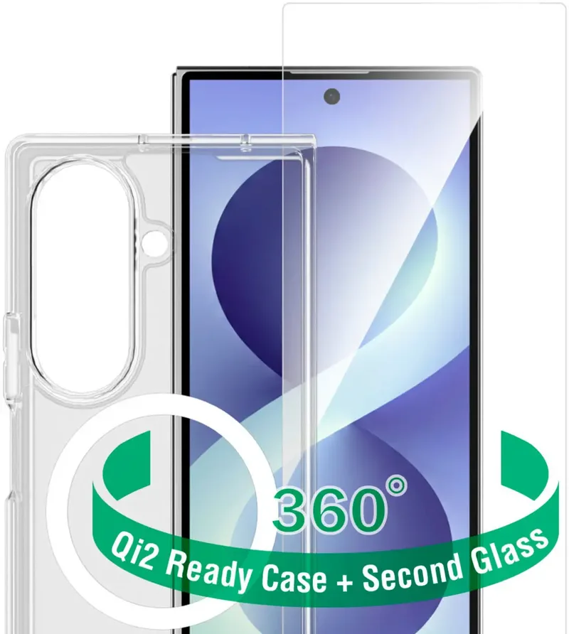4Smarts 360° Protection Set Hülle + Schutzglas Set Samsung Galaxy Z Fold8 Ultra Transparent Induktives Laden 541871 de 4smarts – photo produit