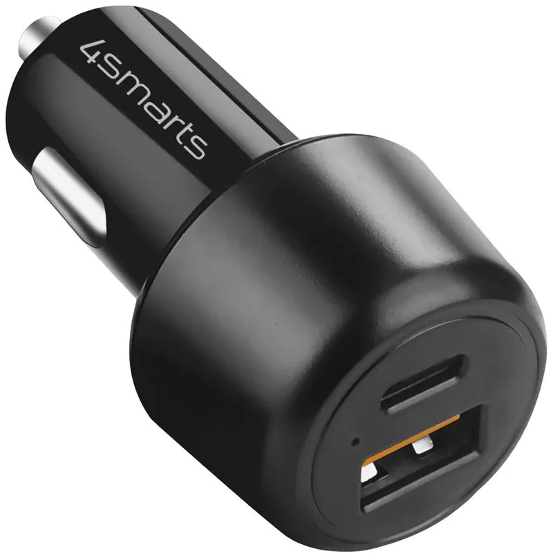 4Smarts 456260 USB-oplader 65 W, 18 W 1x USB-C, 1x USB-A USB PD, Quick Charge Auto, Vrachtwagen Snellader von 4smarts in Schwarz – Produktfoto