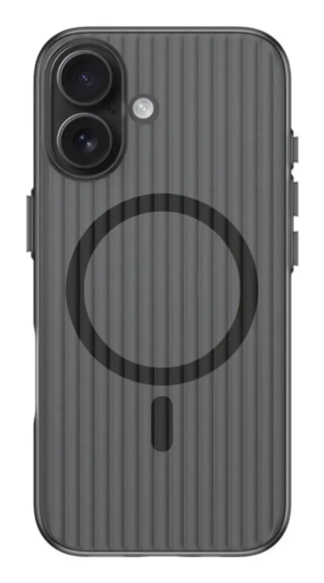 Design Case Aero Backcover Apple iPhone 17 Schwarz Induktives Laden 541639 van 4smarts – productfoto
