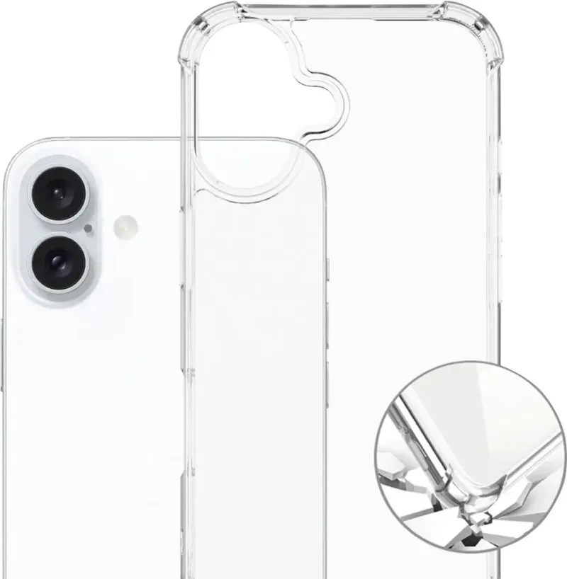 Hybrid Case Ibiza Backcover Apple iPhone 16 Inductieve lading by 4smarts in Transparent – product photo