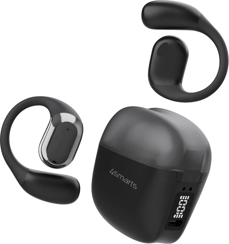 OWS SkyBuds Draadloze Oordopjes 5.4 Bluetooth Oortjes met Oorhaken de 4smarts en Noir – photo produit