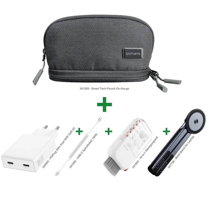 Premium Office Set USB Ladegerät 65 W USB-C® Grau, Weiß Steckdose GaN de 4smarts – photo produit