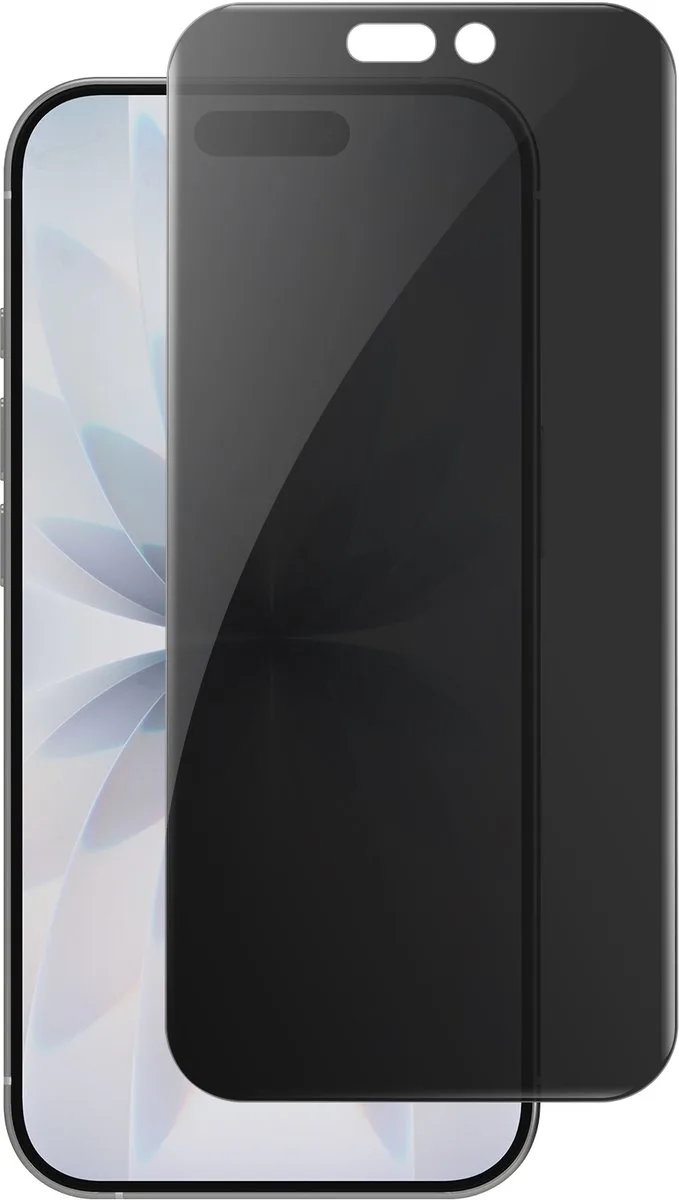 Screenprotector geschikt voor iPhone 17 - Privacy Tempered Glass, Transparant zwart by 4smarts – product photo
