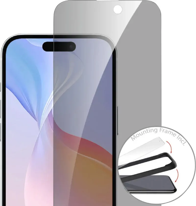 Second Glass Privacy 541197 Screenprotector (glas) Apple iPhone 16 1 stuk(s) Anti-vingerafdruk, Krasvast från 4smarts i Transparent – produktbild