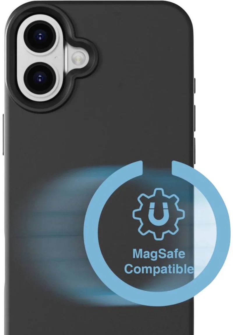 Silicone Case Cupertino Backcover Apple iPhone 16 Inductieve lading by 4smarts in Black – product photo