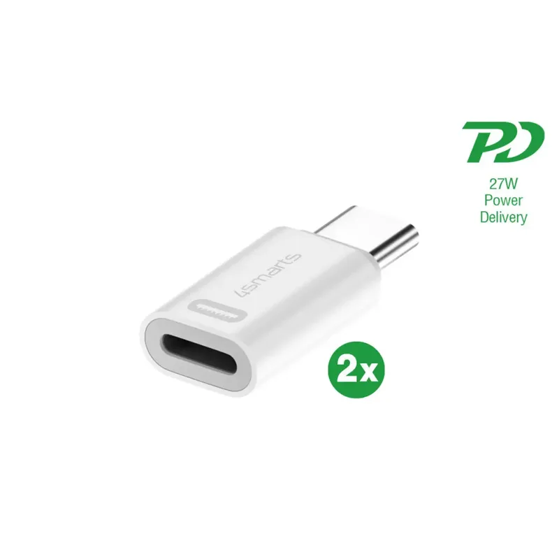 USB-Adapter Apple Lightning Stecker, USB-C® 0 cm Weiß 540711 von 4smarts – Produktfoto