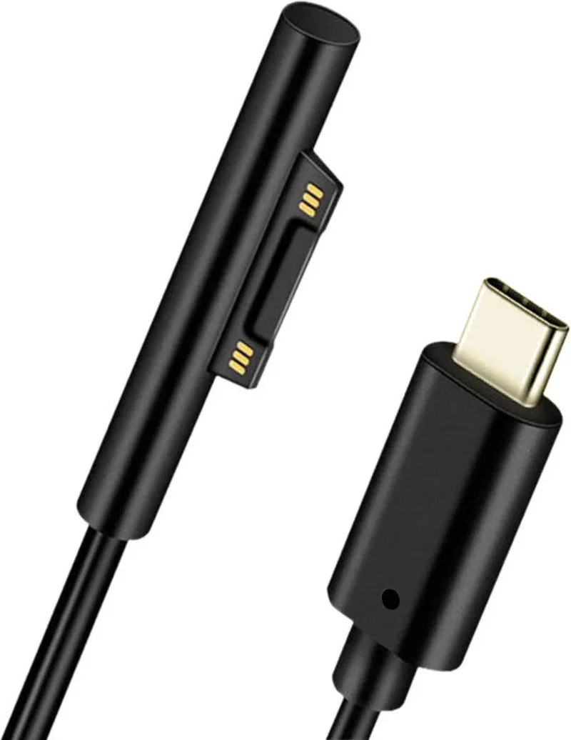 USB-C Oplaadkabel geschikt voor Microsoft Surface - Snellader - 1m by 4smarts in Black – product photo