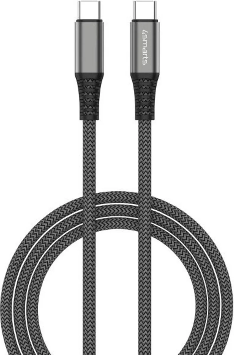 USB-C to USB-C Kabel PremiumCord 100W 1.5m van 4smarts in Zwart – productfoto