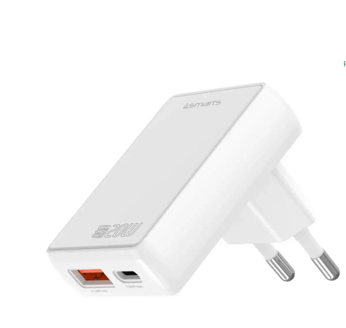 USB Ladegerät 20 W USB-A, USB-C® USB PD Weiß Innenbereich GaN, USB Power Delivery (USB-PD) de 4smarts – photo produit