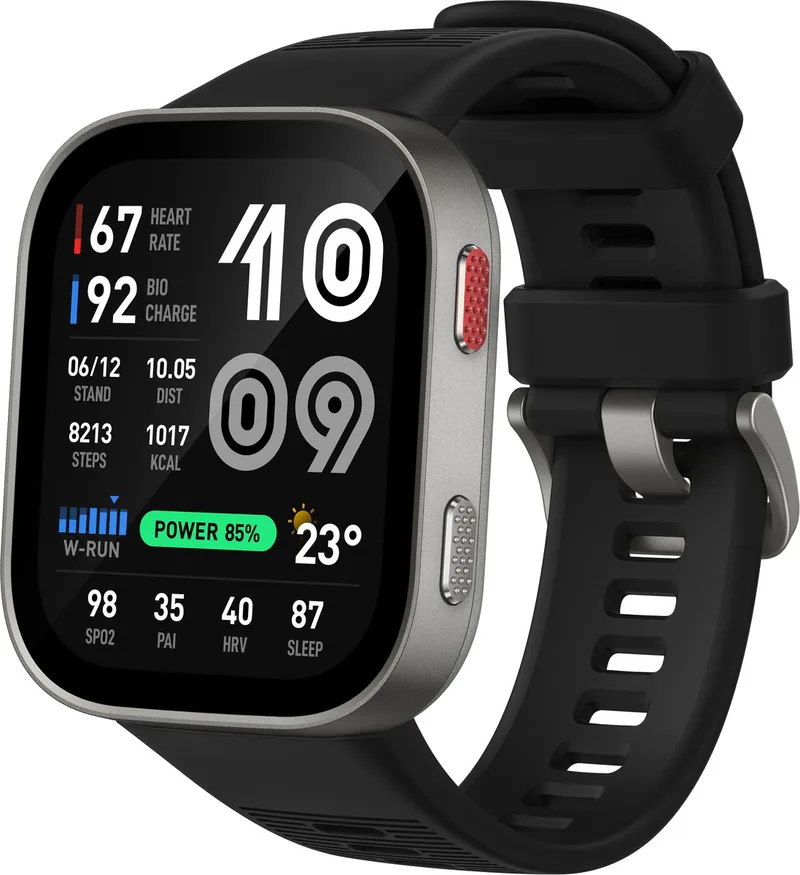 Bip Max Silver van Amazfit in Zwart – productfoto