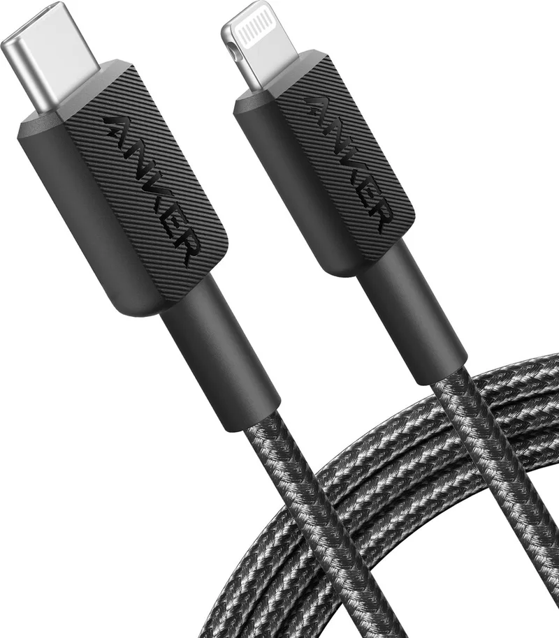Anker 322 - USB-C to Lightning Cable - MFi Certified - Fast Charging Cable iPhone 15/14/13/12/11 series (180 cm) by Anker in Zwark – product photo
