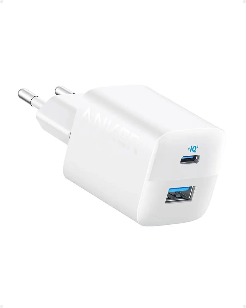 Anker 323 Wall Charger - 33W USB-C & USB-A Oplader - USB Charger - PowerIQ 3.0 Technologie - ActiveShield Veiligheid - Compact Ontwerp de Anker en Blanc – photo produit