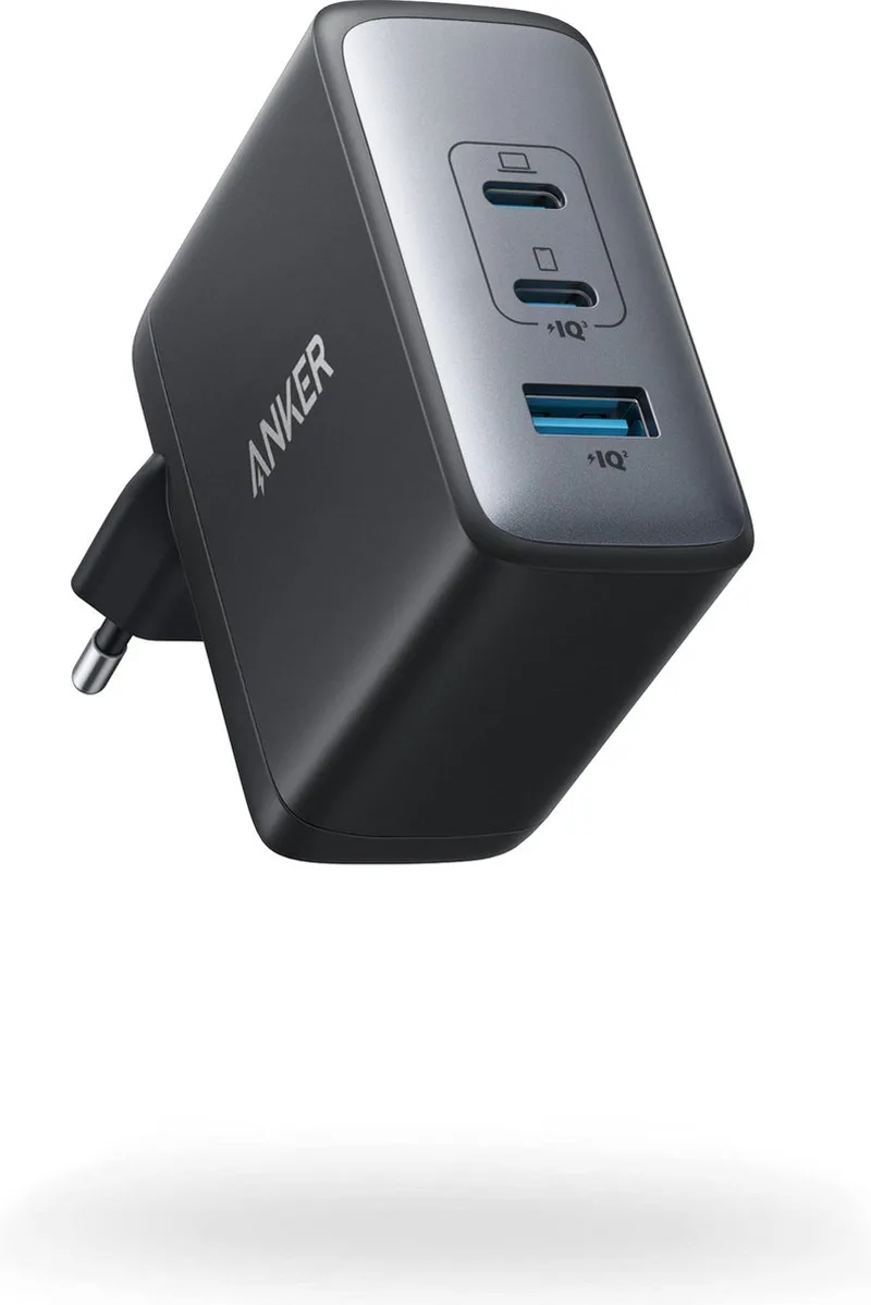 Anker 736 Nano II 100W USB-C Oplader - 3-Poorts GaN II Technologie - USB Charger - PowerIQ 3.0 - Compact Ontwerp de Anker en Noir – photo produit