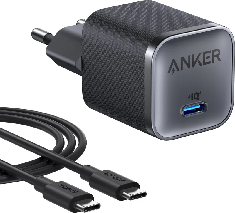 Nano Charger (45W 1C) – Compacte GaN USB-C-oplader by Anker in Black – product photo
